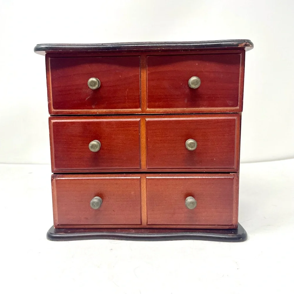 CROFT & BARROW solid wood vintage jewelry box
